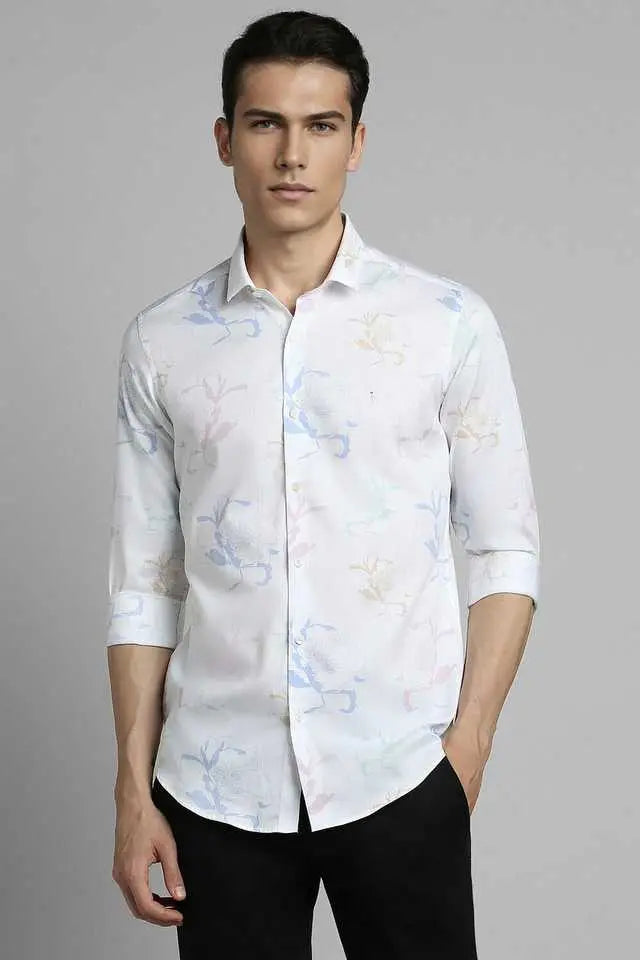 Printed Cotton Slim Fit Men's Casual Wear Shirt