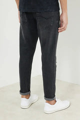 Mid Wash Cotton Lycra Tapered Fit Men's Jean